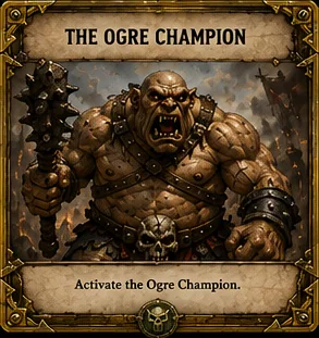 The Ogre Champion battle card